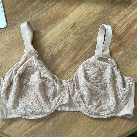 HSIA | Lace Unlined Bra with Underwire - Blush, 42G - Picture 1 of 4